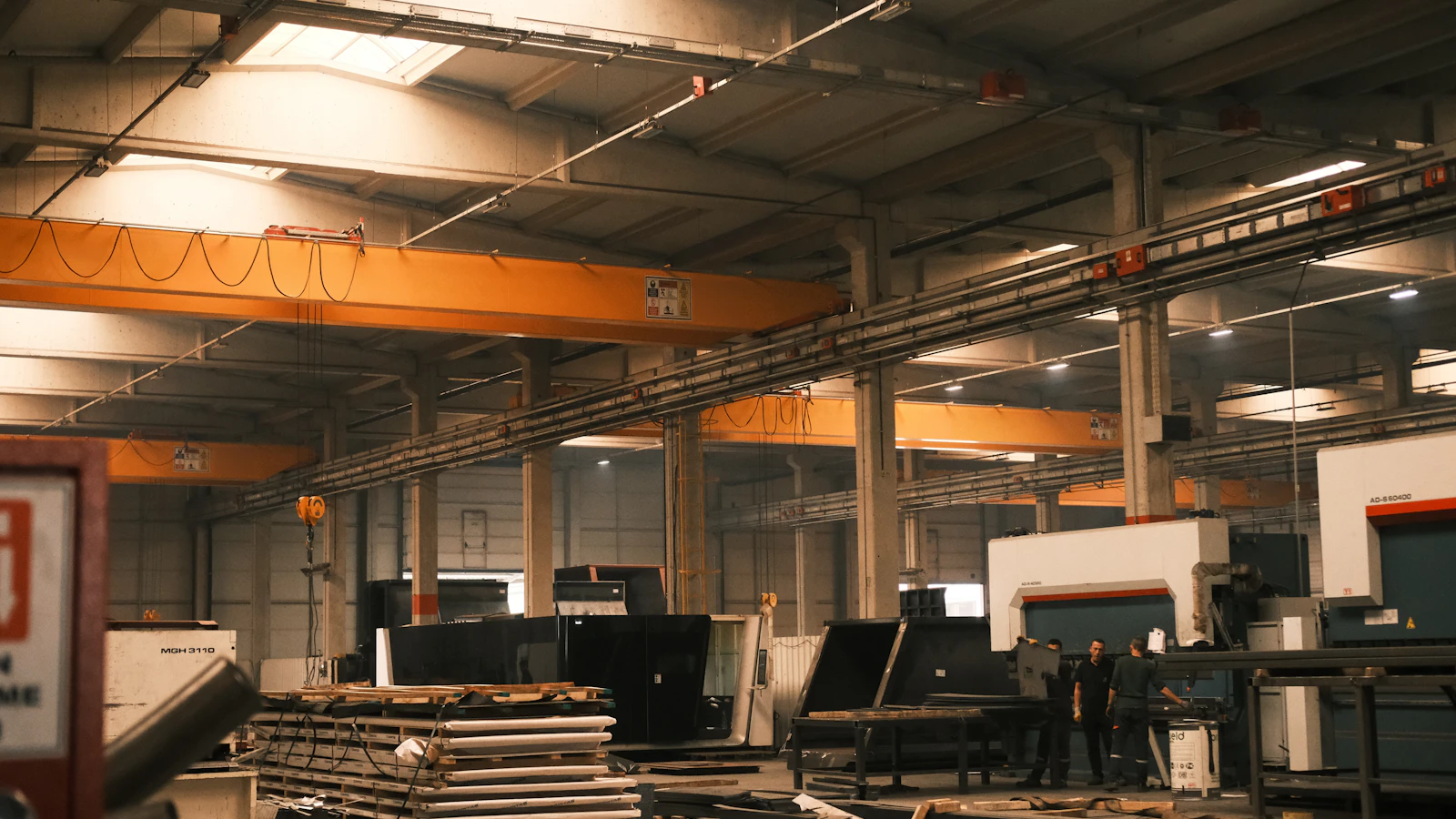A large room filled with lots of metal items