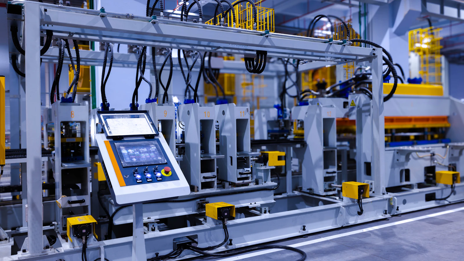 a machine that is inside of a building