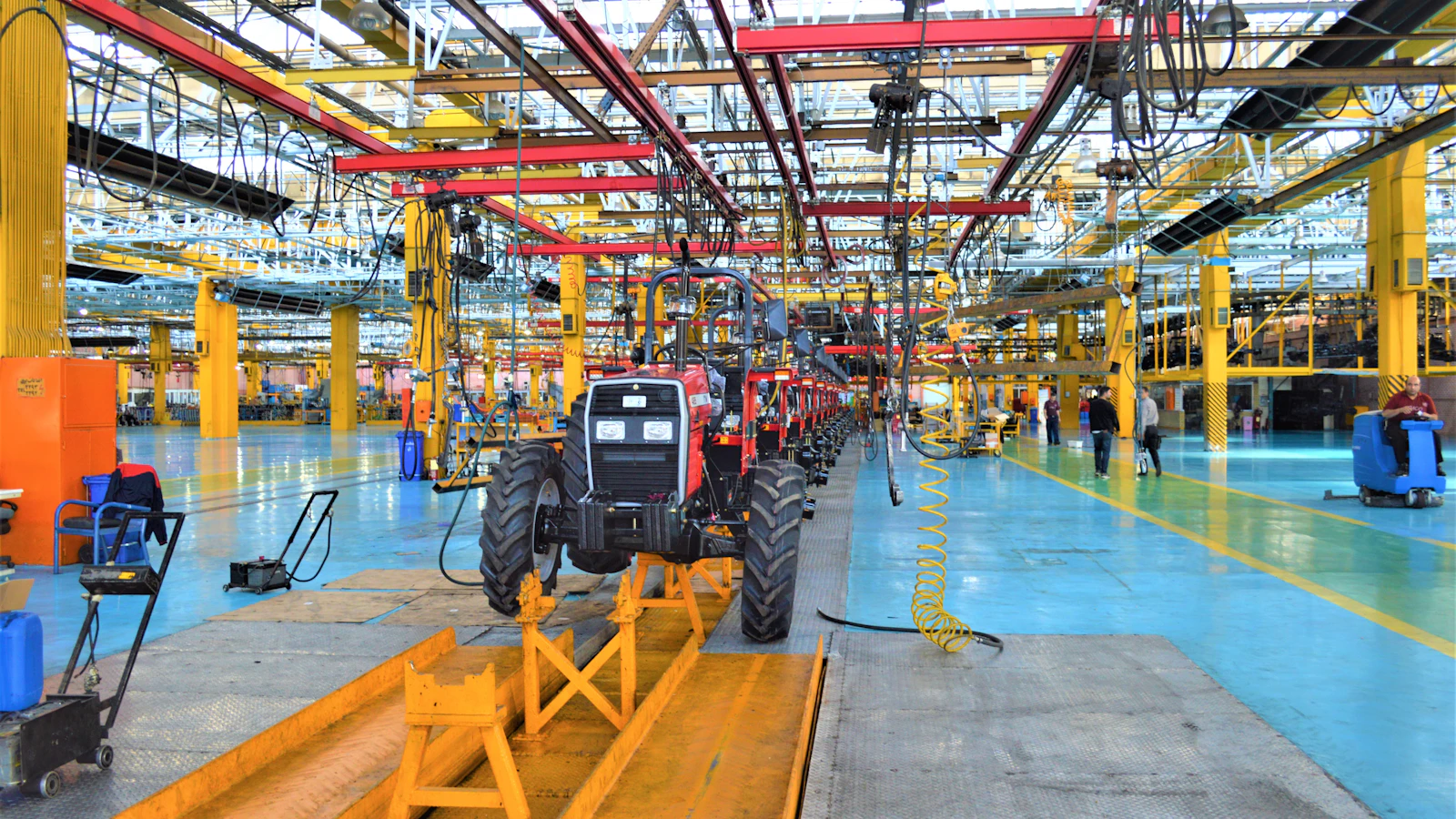 a factory filled with lots of machines and machinery