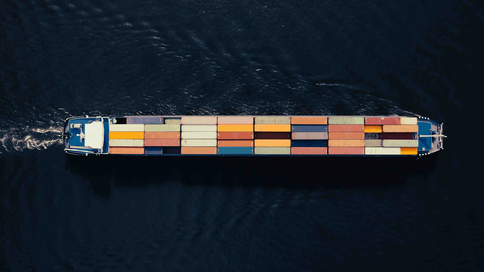 a large container ship in a body of water
