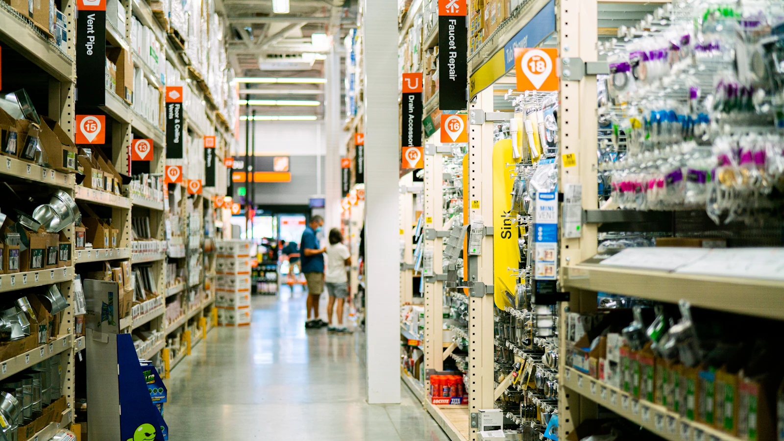 a store aisle filled with lots of items