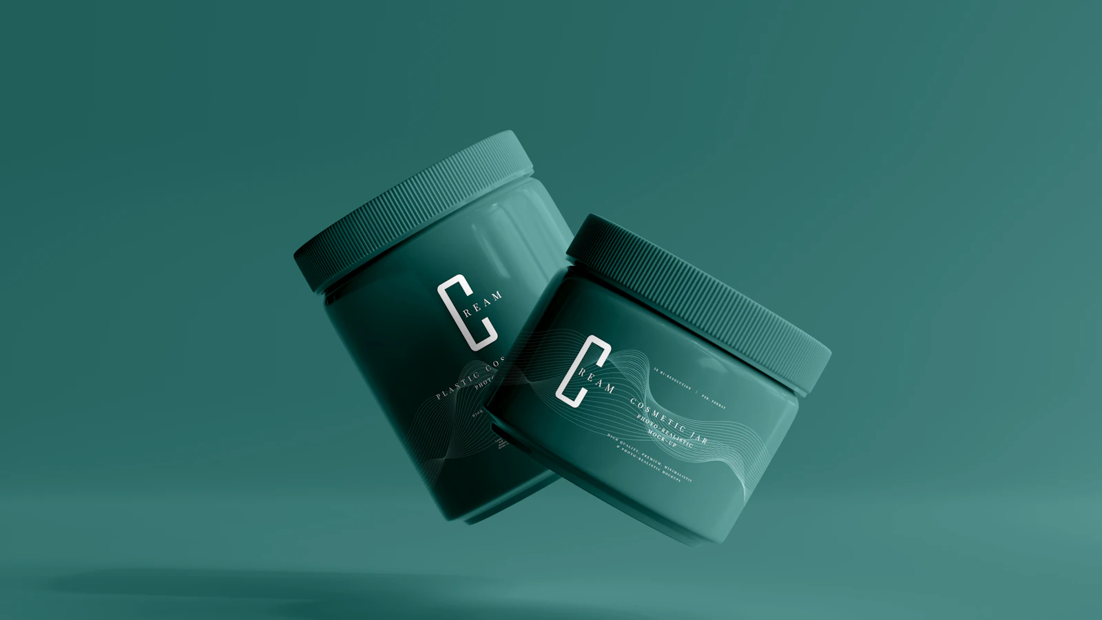a green container with the letter c on it flying through the air