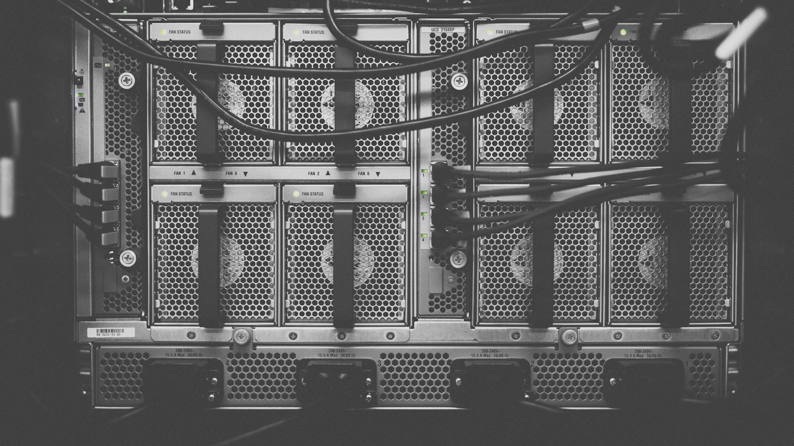 photo of computer cables