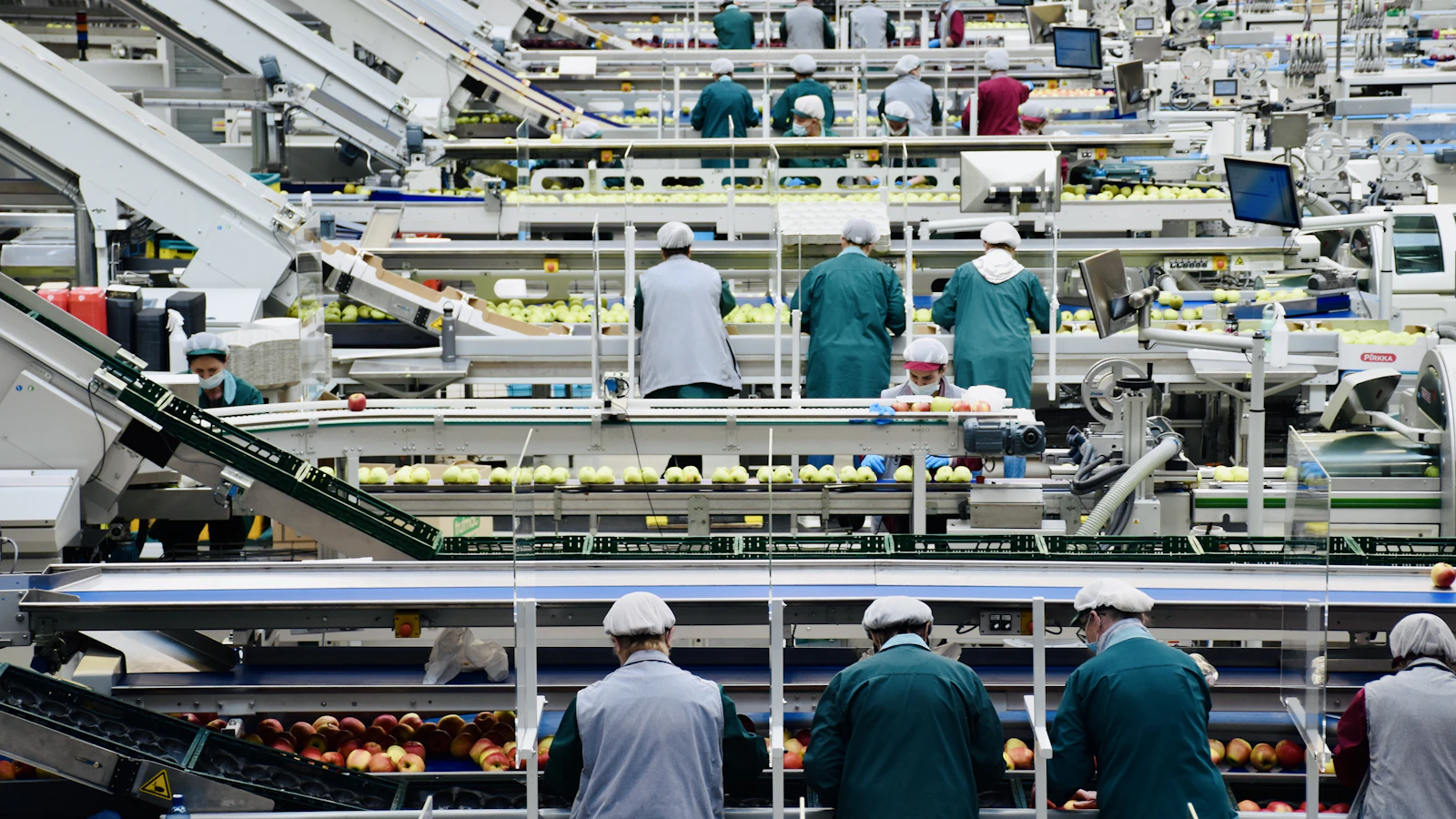 a group of men in a factory