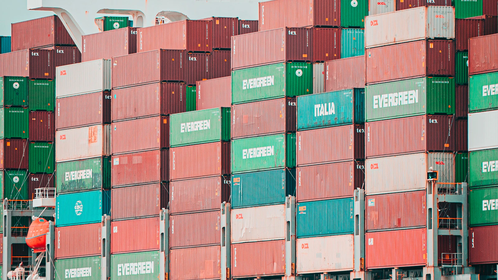a large cargo ship loaded with lots of containers