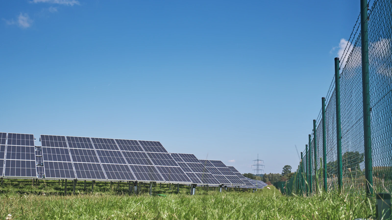 solar panels on green grass field under blue sky during daytime